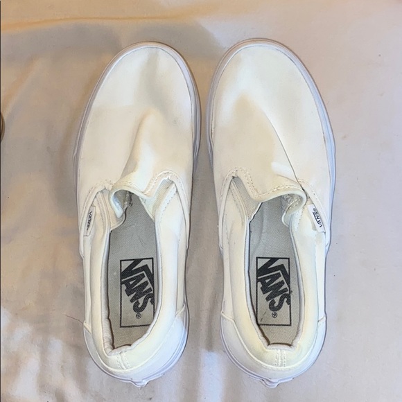 Vans Shoes - Nwot classic slip on white vans